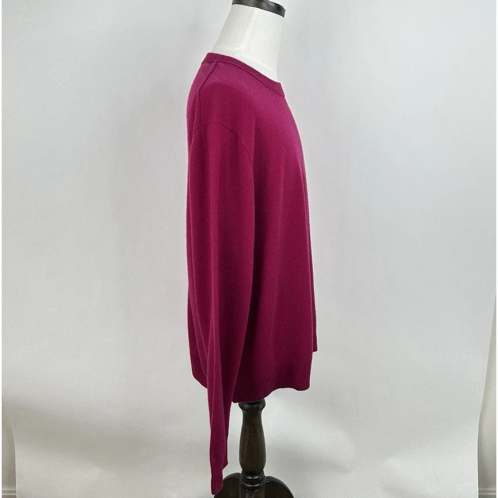 Banana Republic Cashmere Crew Neck Sweater Mens XXL Camu Berry 100% Cashmere NWT
